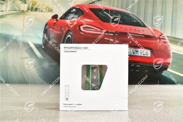 Vehicle key side faces / Key cap, Painted / lacquered, set Python green