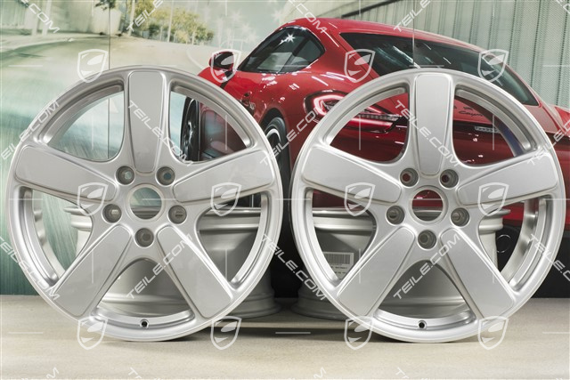 19" Felgensatz Cayenne Sport Classic II, 8,5J x 19 ET59, GT-Silber-Metallic