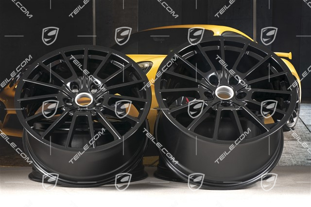 20" Panamera Sport Felgensatz, 2 x 9,5J x 20 ET 65 + 2 x 11,5 J x 20 ET 63, schwarz