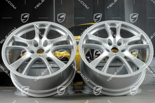 21-inch Cayenne Sport / GTS wheel set, 10Jx21 ET50 + 10Jx21 ET50, silver