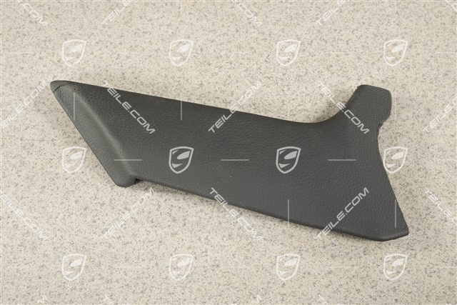 Centre console, Lateral cover, Leatherette, Black, R