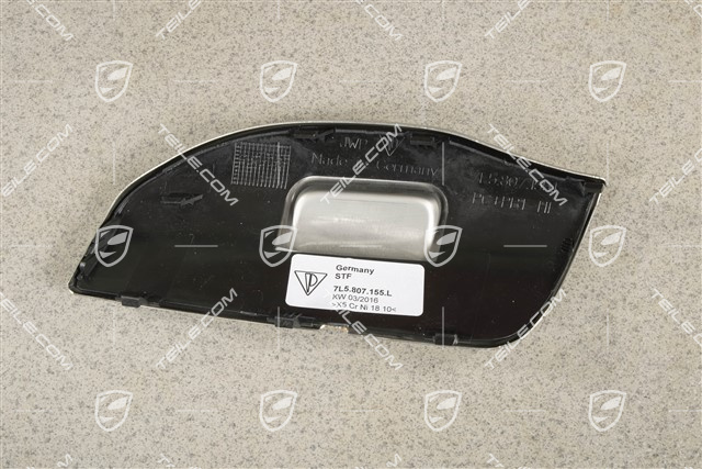 Cover cap, Stainless steel trim at front, L