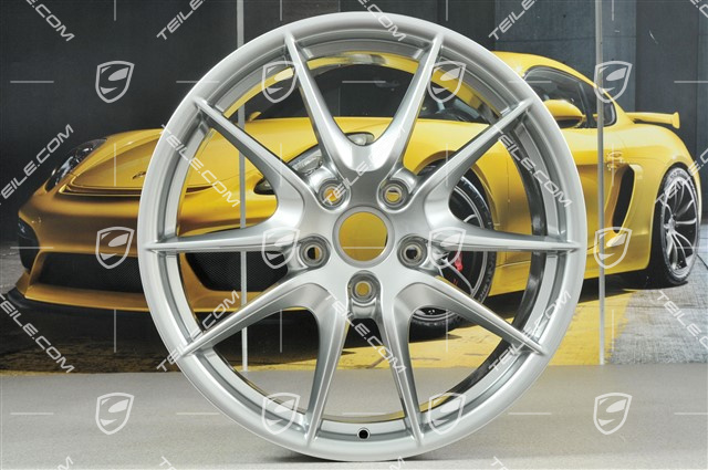 20" komplet felg, Carrera S III, 8J x 20 ET57 + 9,5J x 20 ET45, lakier "brylantowy chrom"