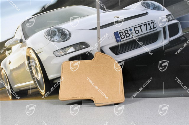 Dywaniki welurowe, obszywane skórą, Cabrio/Targa z BOSE-Soundsystem, beżowe Sandbeige