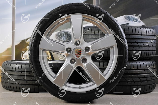 19" Cayman S Sommerräder Satz, 8J x 19 ET57 + 9,5J x 19 ET45, Reifen 235/40 ZR19 + 265/40 ZR19