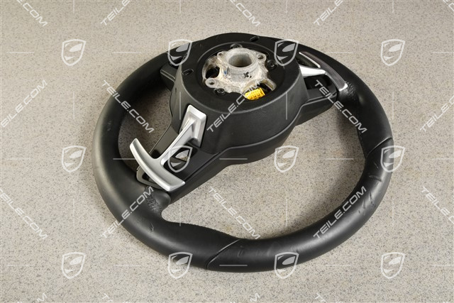 Multifunction steering wheel, Sport Chrono, Heated, Leather, Black