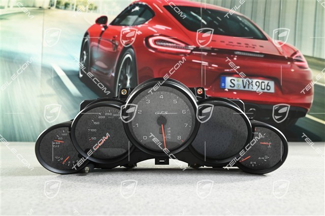 Speedometer / Instrument cluster / clocks, PDK, Black/silver GTS dial faces