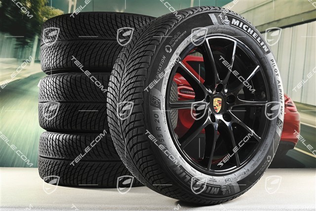 20" koła zimowe Cayenne Design, komplet, felgi 9J x 20 ET50 + 10,5J x 20 ET64 + NOWE opony zimowe Michelin 255/55 R20 + 295/45 R20, z czujnikami ciśnienia