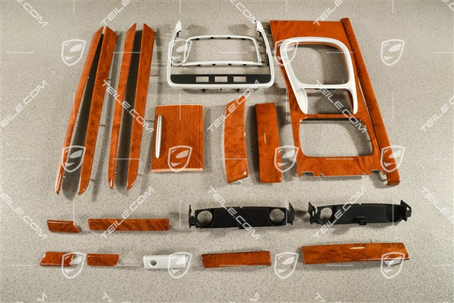 Dashboard, centre console trim moulding set / kit, Olive ash burl High gloss