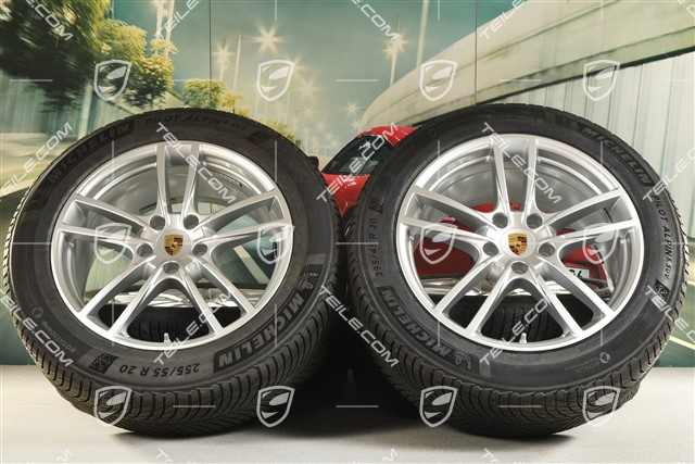 20-inch Cayenne Sport winter wheel set, rims 9J x 20 ET50 + 10,5J x 20 ET64 + Michelin winter tyres 255/55 R20 + 295/45 R20, with TPMS