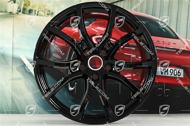 21" Felge Cayenne Exclusive Design, 9,5J x 21 ET46, schwarz hochglanz