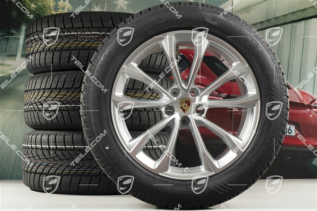 19" "Macan Design" Winterräder Satz, Felgen 8,5J x 19 ET21 + 9J x 19 ET21 + Dunlop SP Winter Sport 4D Winterreifen 235/55 R19 + 255/50 R19, mit RDK-Sensoren