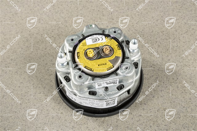 Airbag-Einheit, Leder, Schwarz