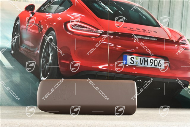 Armrest Lid with Porsche crest, Espresso