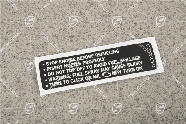Naklejka ostrzegawcza wlewu paliwa Naklejka ostrzegawcza wlewu paliwa