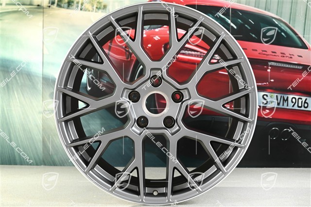 20+21-inch RS Spyder rims set, 8,5J x20 ET50 + 11,5J x 21 ET79, Darksilver