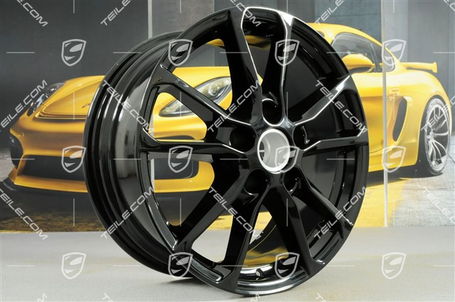 18'' Felgensatz Cayenne Facelift 2014->, 8J x 18 ET53, schwarz hochglanz