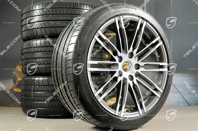 20" Turbo III Sommerräder Satz, Felgen 9,5J x 20 ET65 + 11J x 20 ET68 + NEUE Reifen 255/40 R20 + 295/35 R20, mit RDK Sensoren
