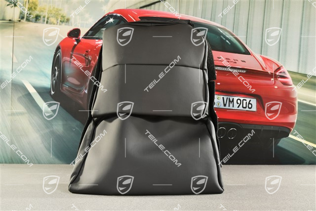 Tapicerka siedziska fotela, fotel kubełkowy, skóra, czarna