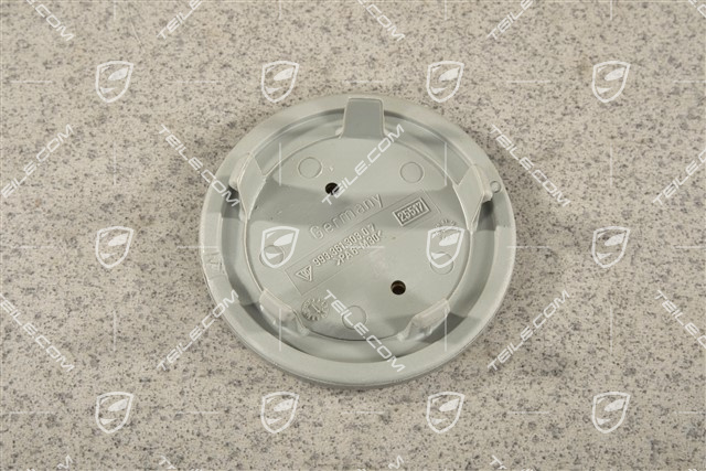 Carrera S, Raddeckel, farbiges Porschewappen, Stahlgrau