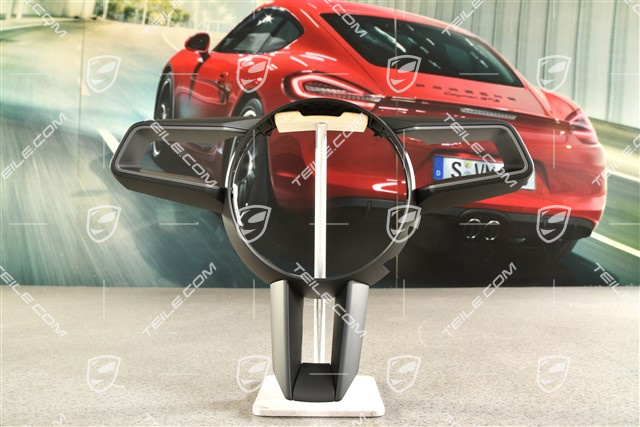 Blenda / dekor ozdobny kierownicy czarny z ciemnoszarym akcentem