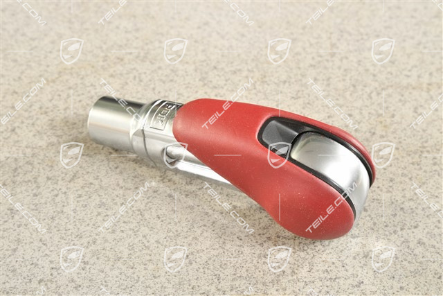 Wählhebel / Schaltknopf, PDK, Leder Bordeauxrot