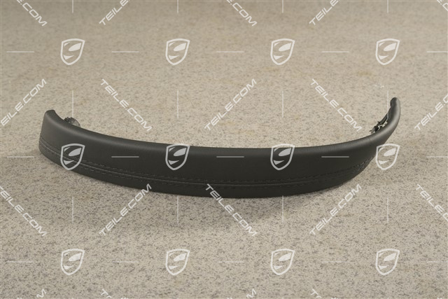 Zuziehgriff / Abdeckung, Leder, Schwarz, R