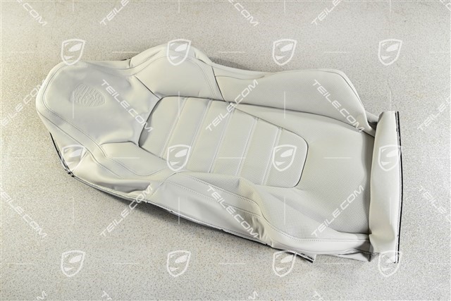 Front seat, Backrest cover, sport seat, Leather, chalk, L