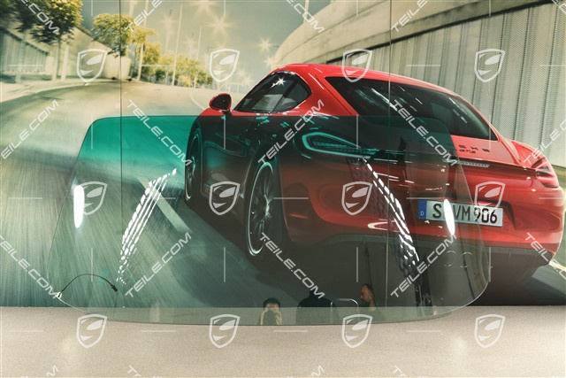 Windscreen / Windshield, heat-insulating with tinted top and Antenna