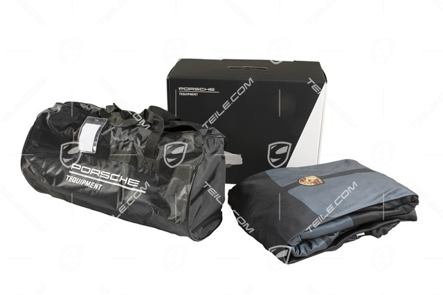 Pokrowiec na samochód, czarny, GT3 Touring pakiet, napis "Porsche" do użytku wewnętrznego