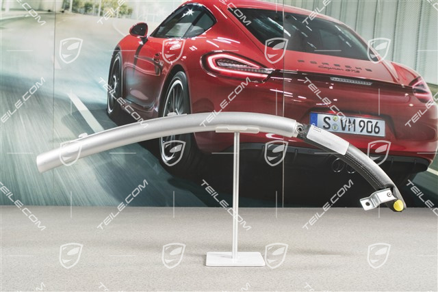 Zuziehgriff, Alu-Optik, Leder, Schwarz, R