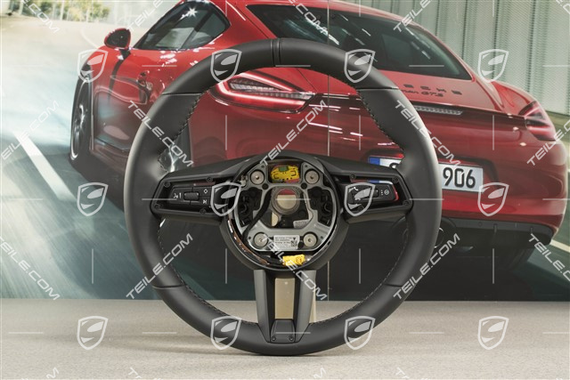 Sports Steering wheel GT leather, multifunction, black leather
