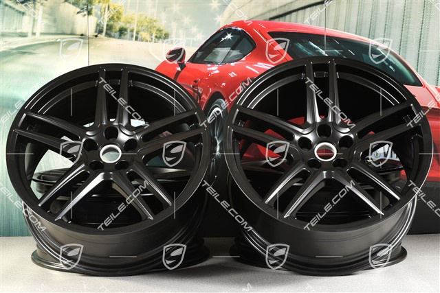 20-inch alloy wheel "Macan Turbo", 9J x 20 ET 26 + 10J x 20 ET19, BORBET, black satin mat