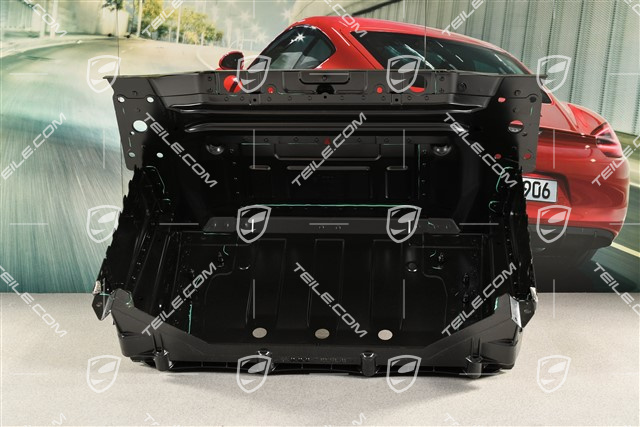 Front end terminal piece incl. boot floor plate