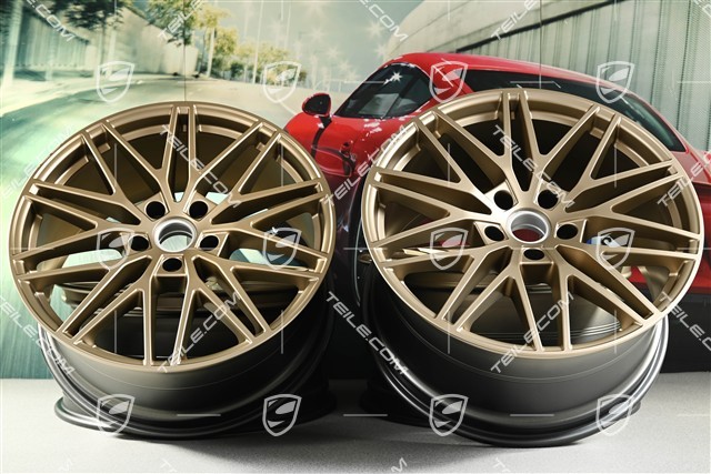 21-inch wheel rim set Cayenne RS Spyder Design, 11J x 21 ET58 + 9,5J x 21 ET46, neodyme
