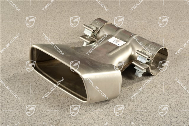 Tail pipe, oval, brushed steinless steel