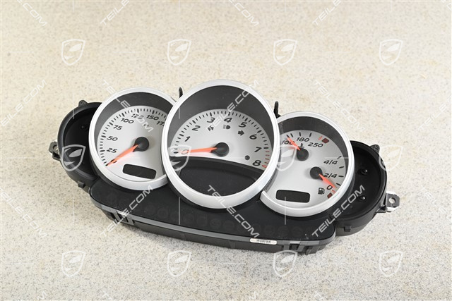 Kombiinstrument / Tacho, S 3.2L, 6-Gang Schaltgetriebe, Zifferblatt Silber