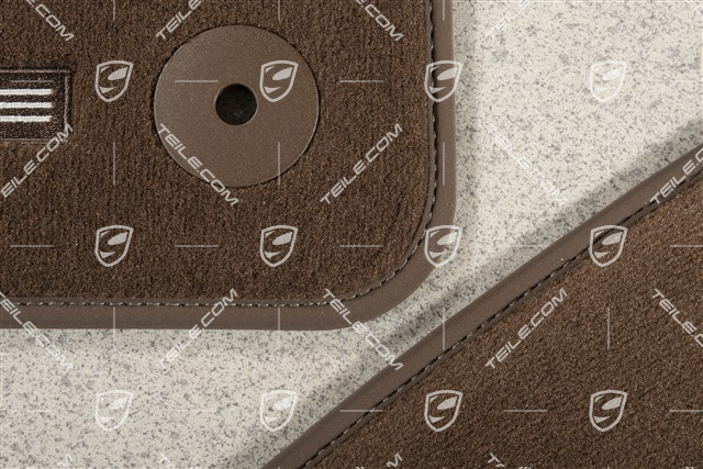 Fußmatten Satz, 4 Teile, trüffelbraun