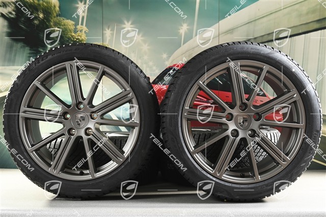20-inch Panamera Turbo Winter wheel set, wheel rims 9,5J x 20 ET71 + 10,5J x 20 ET71 + Pirelli winter tyres 275/40 R20 + 315/35 R20, Turbonit