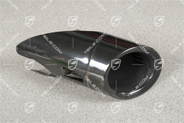 Końcówka sportowego układu wydechowego, Opcja 4-ry końcówki, zewnętrzna, czarna, L