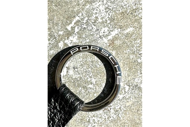 Porsche Classic Etui na klucze, z wytłoczonym herbem Porsche, sztruks