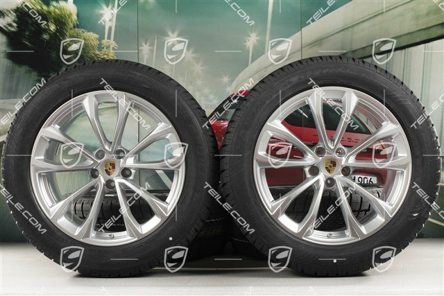 19" "Macan Design" Winterräder Satz, Felgen 8,5J x 19 ET21 + 9J x 19 ET21 + Dunlop SP Winter Sport 4D Winterreifen 235/55 R19 + 255/50 R19, mit RDK-Sensoren