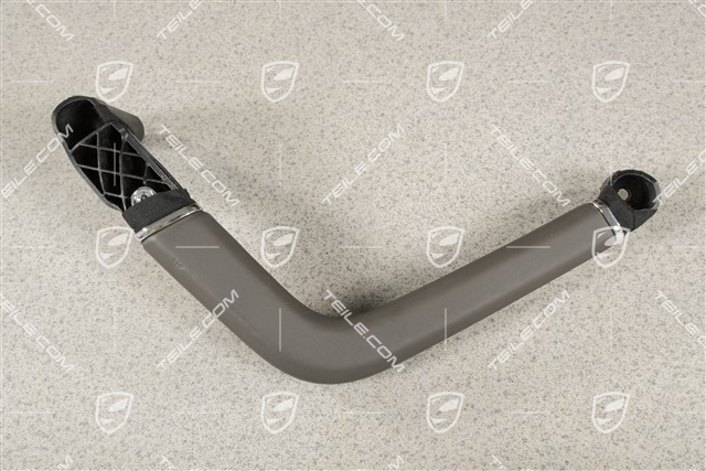 Uchwyt / rączka tapicerki drzwi, Skóra, Agate grey, Przód = tył, R