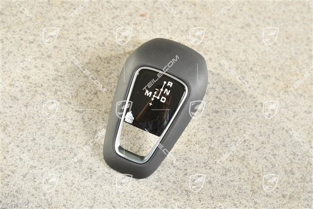 Wählhebelgriff Oberteil, Leder, Schwarz