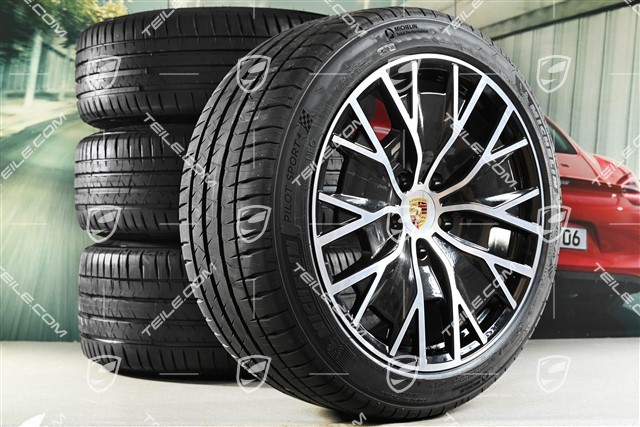 20" Taycan Turbo S Aero Design summer wheel set, rims 9J x 20 ET54 + 11J x 20 ET60 + NEW Michelin summer tyres 245/45 R20 + 285/40 R20