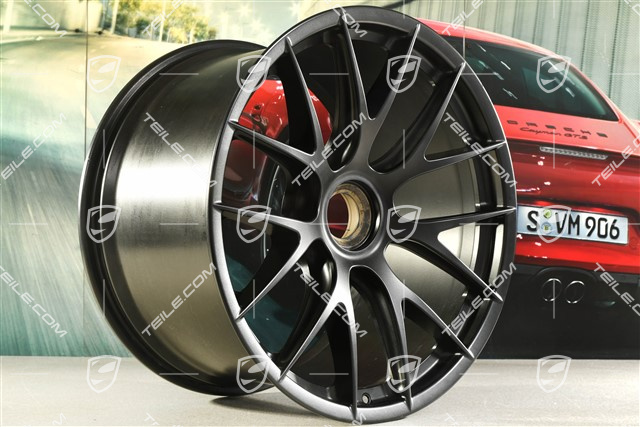 GT2RS / GT3RS wheel rim/disc, Magnesium, central lock, 12,5J x 21 ET48, black satin mat