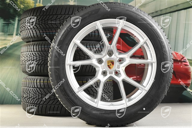 20" koła zimowe Cayenne S, komplet, felgi 9J x 20 ET50 + 10,5J x 20 ET64 + NOWE opony zimowe Hankook 255/55 R20 + 295/45 R20, z czujnikami ciśnienia
