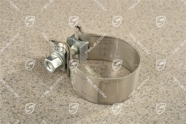 Exhaust tailpipe tensioning / restraining strap / clamp