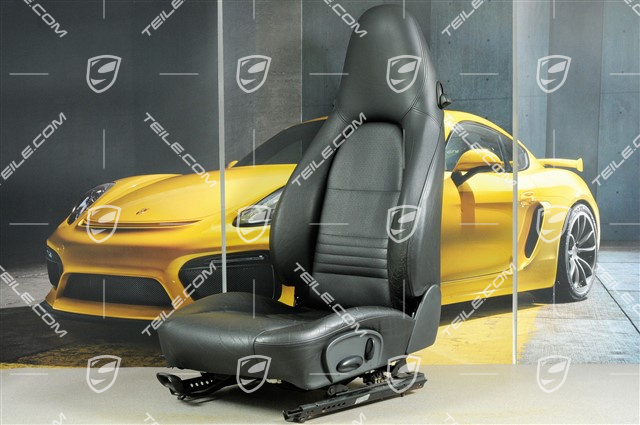 Sitz, manual einstellbar, Heizung, Leder, Schwarz, beschädigt, L