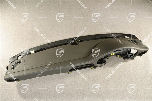 Schalttafel Verkleidung, Oberteil, Leder grau, ohne Sport-Chrono, Rechtslenker (UK Version)